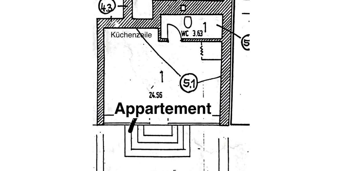 Etagenwohnung Völklingen - 1 Zimmer, 29 m&sup2;, 380&euro; | Angebot:27068910